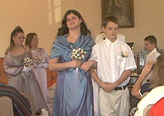 Maid of Honor leaving the Sanctuary